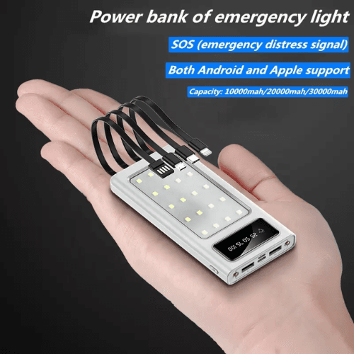 Power Bank Ultra Slim Recharge Rapide USB-A et USB-C avec Écran LED, Haute Capacité 10000mAh