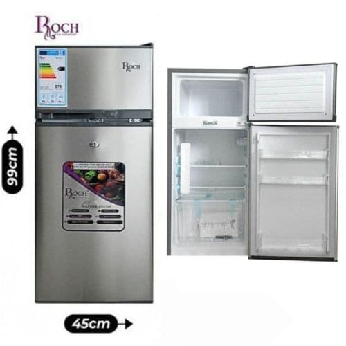 Réfrigérateur ROCH 125DT-J à double battant, 102L, garantie 6mois, SAV 1an