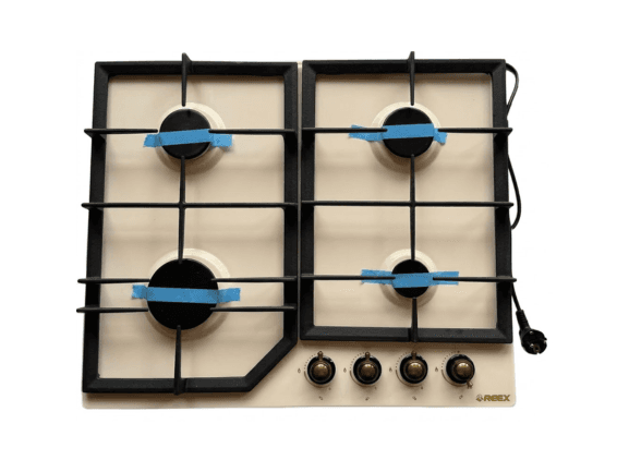 Plaque à gaz encastrable PG6400PRE REEX, 4 foyers, 60x60cm, beige garantie 6mois