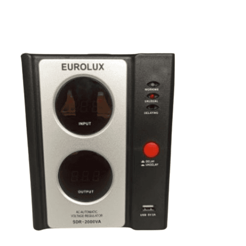 Régulateur de tension EUROLUX, 110V-270V, SLR-2000VA, garantie 6mois