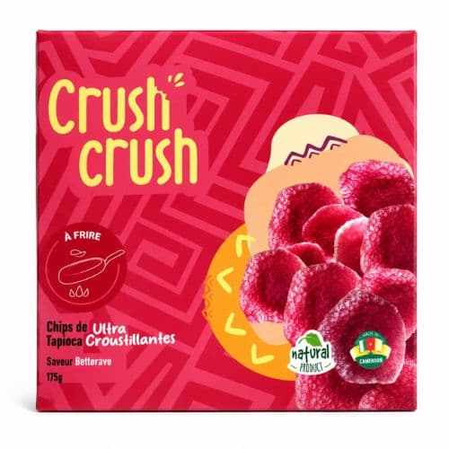 Chips de Tapioca Ultra Croustillantes Saveur Betterave, Crush Crush, 175g