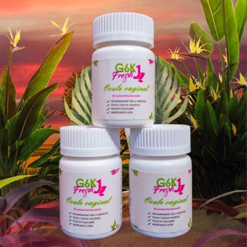 Ovules Vaginales pour la Flore Vaginale G6K Fresh 30 Comprimés