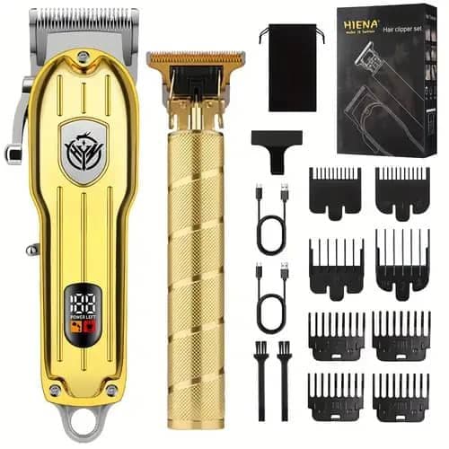 Kit de tondeuse et de coupe de cheveux professionnelle sans fil 2 en 1 HIENA PRO