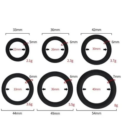 Sextoy Pack de 6 anneaux En Silicone (nr81)