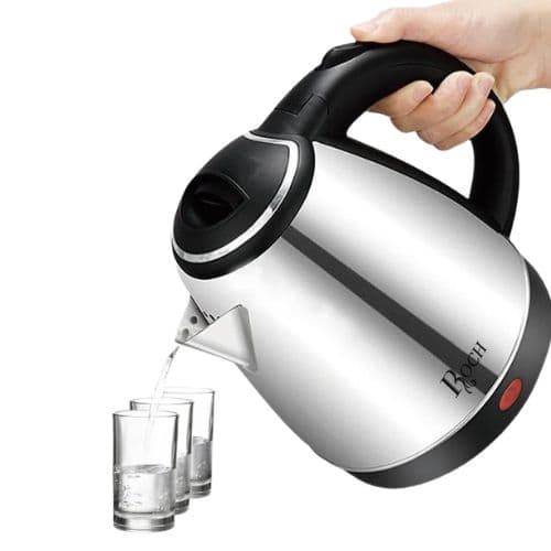 Bouilloire électrique ROCH REK-820-D, 1500W, 2L, Acier inoxydable, garantie 2mois