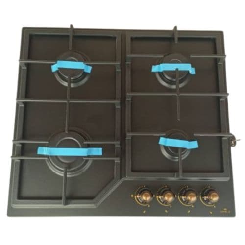 Plaque à Gaz Encastrable CBR322 JAVELLI, 4 Foyers 60×60cm Noir, Garantie 6 Mois